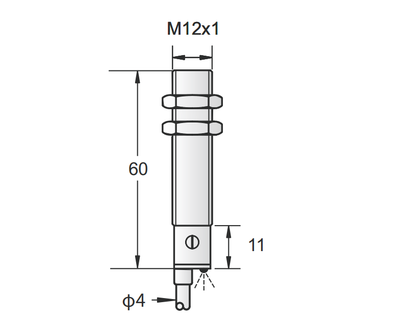  M12電容式傳感器-齊平