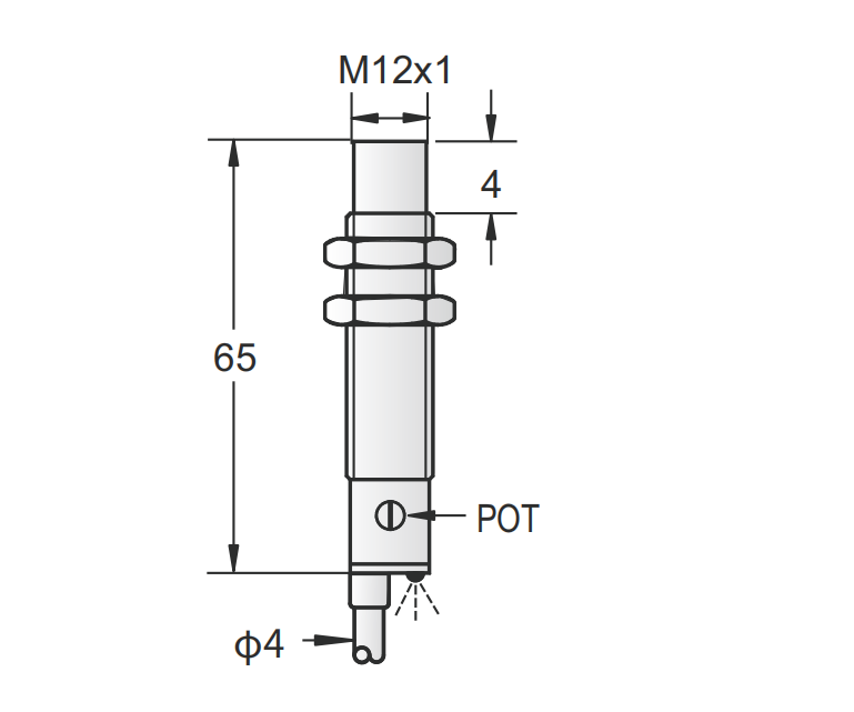  M12電容式傳感器-非齊平