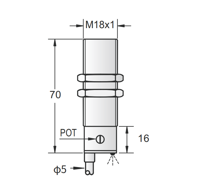 M18金屬電容式傳感器-齊平