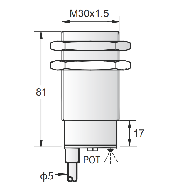 M30金屬電容式傳感器齊平