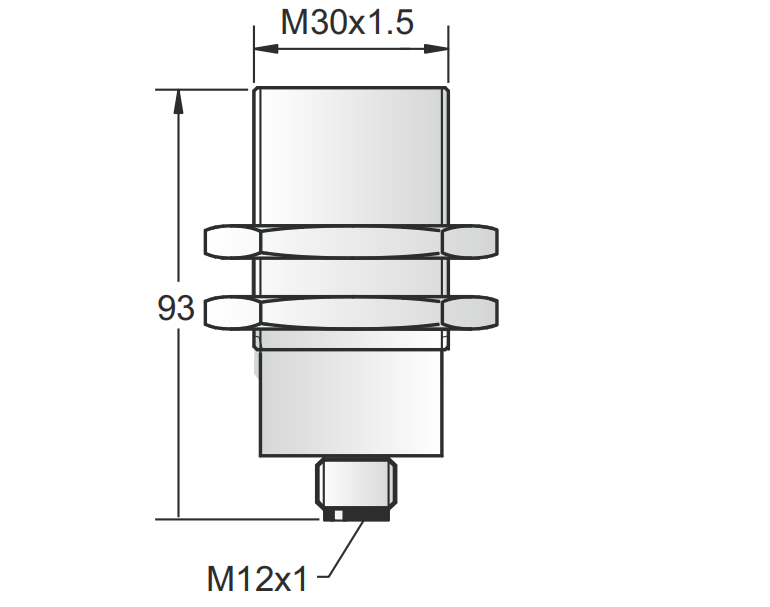 M30金屬電容式傳感器-齊平插件式