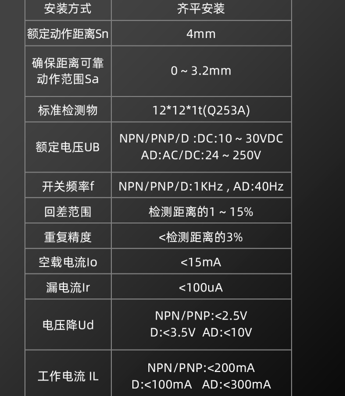 凱基特防爆接近開關(guān)雙倍距離傳感器PNP三線常開耐高溫有防爆證書